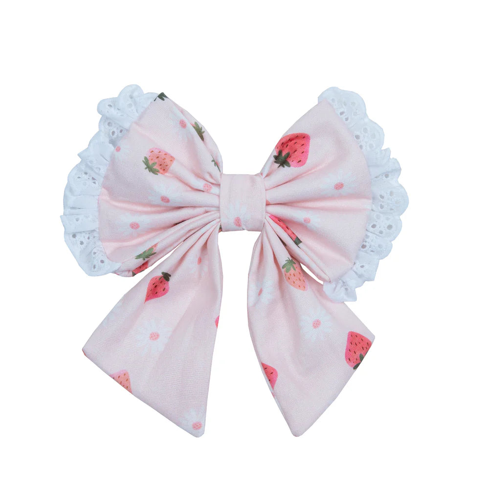 Pet Sailor Bow Strawberry Field